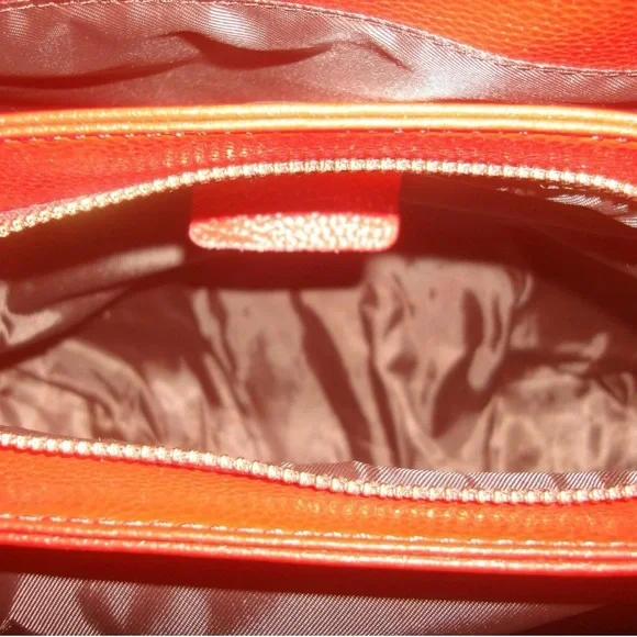 Red Embossed Floral Handbag NWOT - Picture 11 of 12